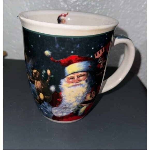 Set Of 6 Merry Christmas Themed Ceramic Coffee Mugs - Picture 6 of 16